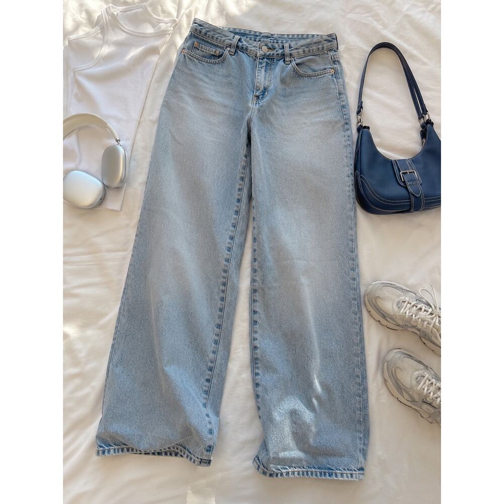 Abrand 99 Low Baggy Jeans Women’s 27 AU 9 Light Wash Wide Leg Y2K Denim